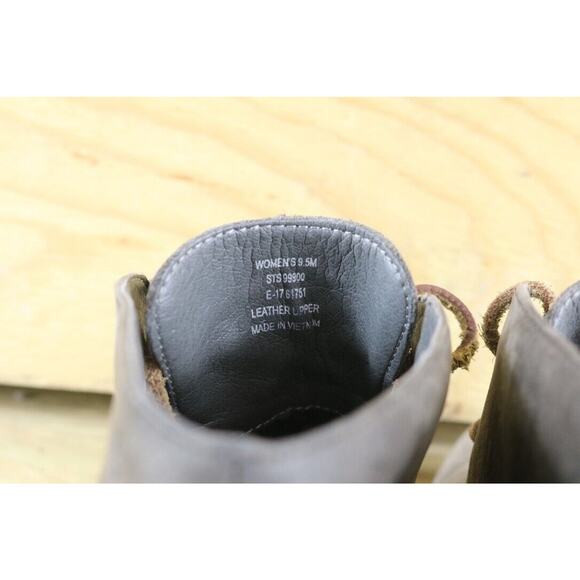 Sperry Boots Top-Sider Womens Sz 9.5 Stella Prow Gray Leather Wedge Ankle Bootie - Picture 7 of 7